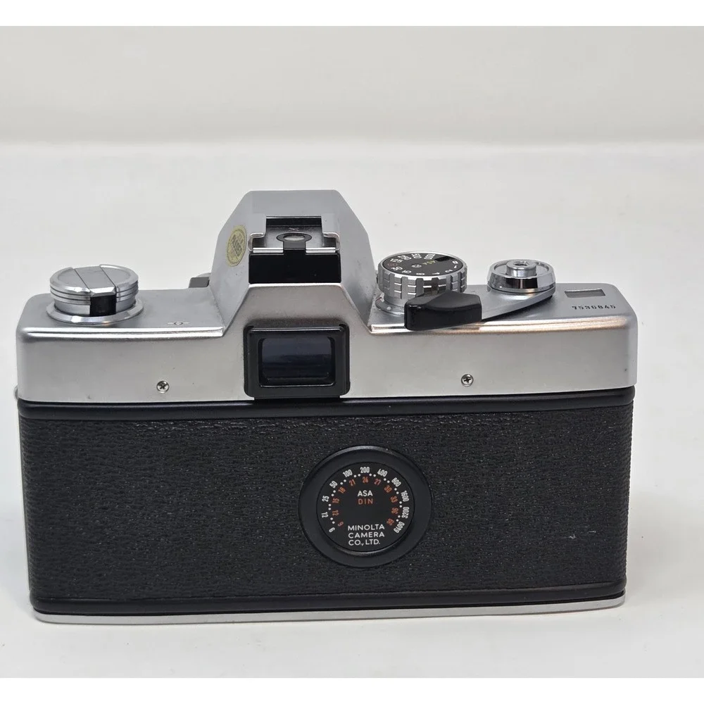 Minolta SRT 200 35mm Film Camera w/ MD Rokkor-X 50mm Lens + Flash, Manuals, Case